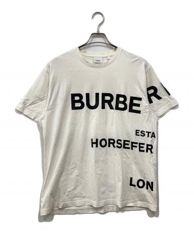 中古・古着通販】BURBERRY (バーバリー) ロゴプリントTシャツ ホワイト