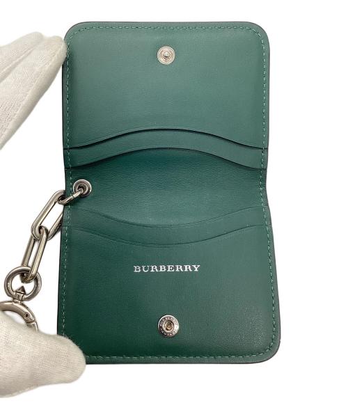 BURBERRY（バーバリー）BURBERRY (バーバリー) チェーンカードケース ブラック×グリーンの古着・服飾アイテム
