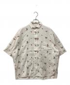 ticcaティッカ）の古着「フラワー柄シャツ」｜アイボリー