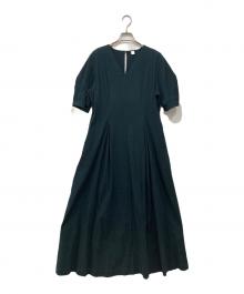 IENA LA BOUCLE（イエナ ラ ブークル）の古着「サッカーVネックワンピース」｜グリーン
