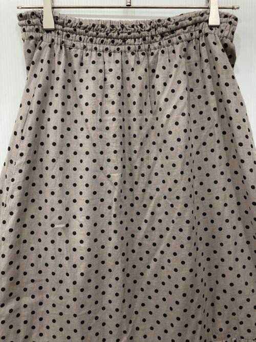 ne quittez pas（ヌキテパ）ne quittez pas (ヌキテパ) ドットプリントフレアスカート ベージュ×ブラック サイズ:Mの古着・服飾アイテム