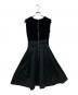 VELOUR NOIR by FOXEY NEWYORK (ベロア ノワール by フォクシー ニューヨーク) ベロア切替ワンピース ブラック サイズ:38：7000円