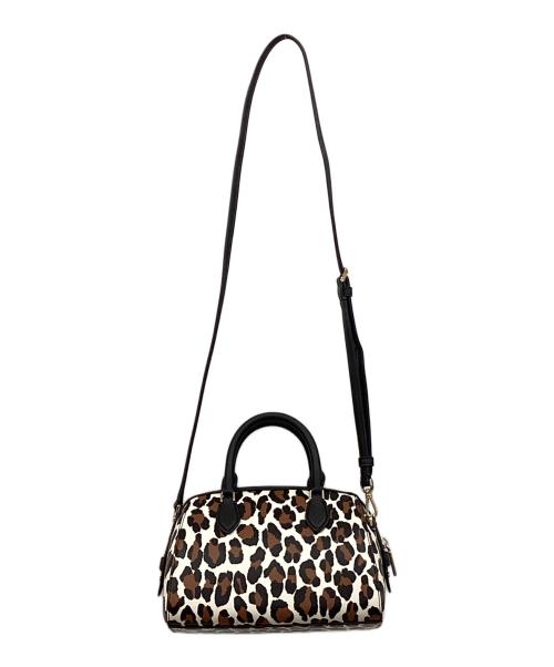Kate Spade（ケイトスペード）Kate Spade (ケイトスペード) マディソン スポッテッド レオパード プリント ドーリー ダッフル クロスボディ ベージュ×ホワイトの古着・服飾アイテム