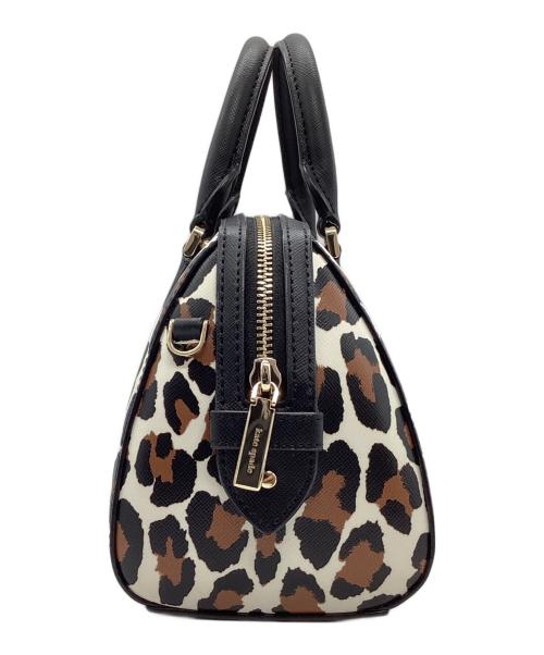 Kate Spade（ケイトスペード）Kate Spade (ケイトスペード) マディソン スポッテッド レオパード プリント ドーリー ダッフル クロスボディ ベージュ×ホワイトの古着・服飾アイテム