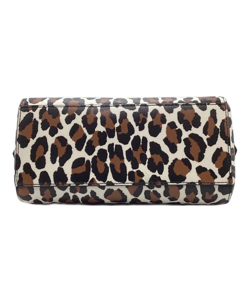 Kate Spade（ケイトスペード）Kate Spade (ケイトスペード) マディソン スポッテッド レオパード プリント ドーリー ダッフル クロスボディ ベージュ×ホワイトの古着・服飾アイテム