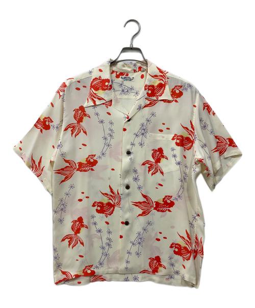 Sun Surf（サンサーフ）Sun Surf (サンサーフ) RAYON HAWAIIAN SHIRT アイボリー×レッド サイズ:Lの古着・服飾アイテム