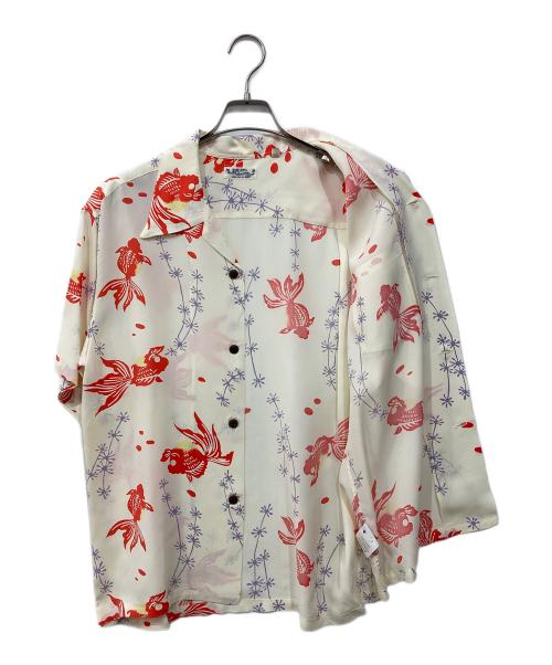 Sun Surf（サンサーフ）Sun Surf (サンサーフ) RAYON HAWAIIAN SHIRT アイボリー×レッド サイズ:Lの古着・服飾アイテム