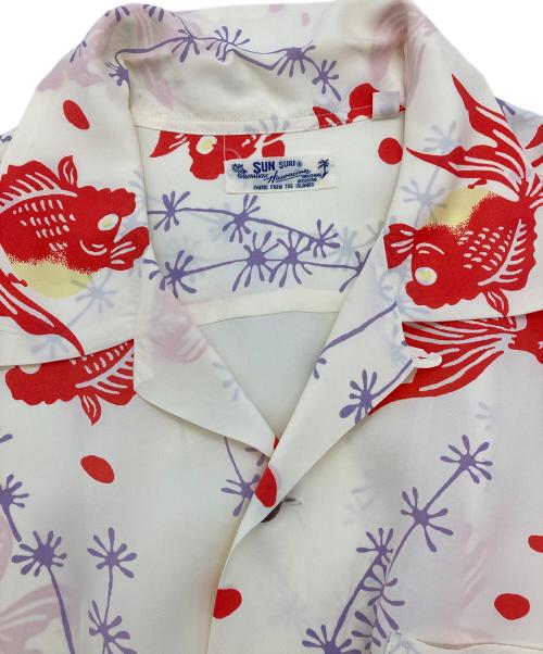 Sun Surf（サンサーフ）Sun Surf (サンサーフ) RAYON HAWAIIAN SHIRT アイボリー×レッド サイズ:Lの古着・服飾アイテム