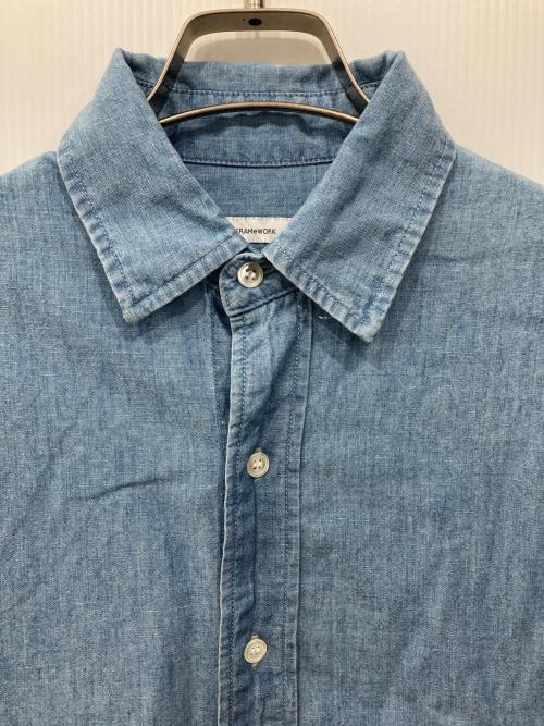FRAMeWORK（フレームワーク）FRAMeWORK (フレームワーク) ダンガリーシャツ ブルー サイズ:Freeの古着・服飾アイテム