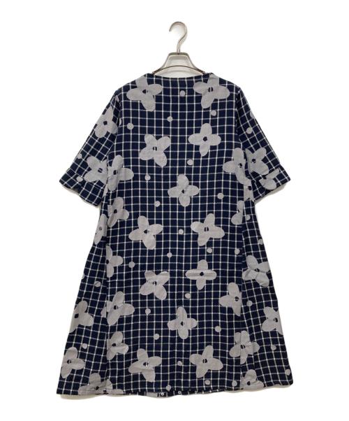 SOU・SOU（ソウソウ）SOU・SOU (ソウソウ) le coq sportif (ルコックスポルティフ) フラワープリントワンピース ネイビー サイズ:Sの古着・服飾アイテム