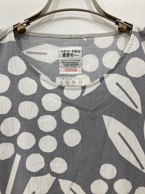 SOU・SOU（ソウソウ）SOU・SOU (ソウソウ) 総柄ワンピース グレー サイズ:記載なしの古着・服飾アイテム