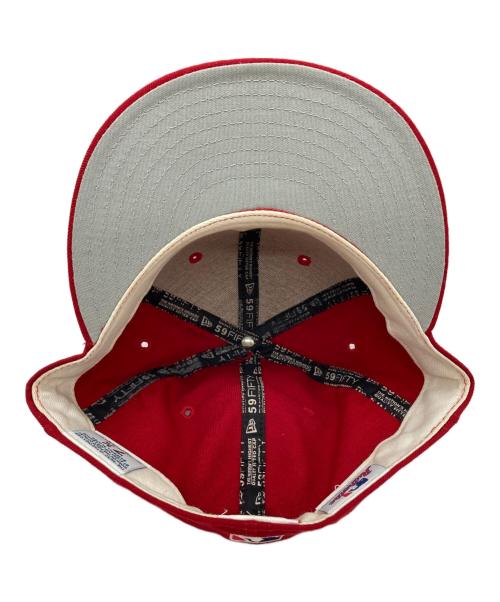 New Era（ニューエラ）New Era (ニューエラ) 59 FIFTY AT 50 キャップ レッド サイズ:SIZE 7 3/4の古着・服飾アイテム