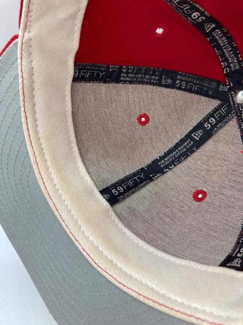 New Era（ニューエラ）New Era (ニューエラ) 59 FIFTY AT 50 キャップ レッド サイズ:SIZE 7 3/4の古着・服飾アイテム