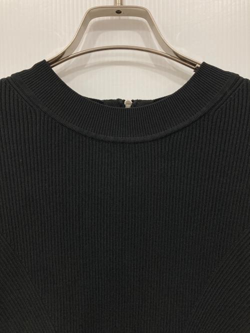 Adam et Rope（アダム エ ロペ）Adam et Rope (アダム エ ロペ) ペプラムコンビニットプルオーバー ブラック サイズ:Freeの古着・服飾アイテム