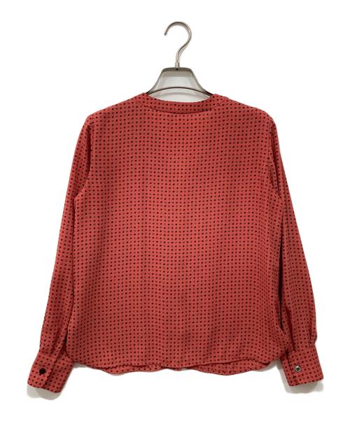 ANAYI（アナイ）ANAYI (アナイ) ボウタイネックシフォンドットブラウス レッド サイズ:36の古着・服飾アイテム