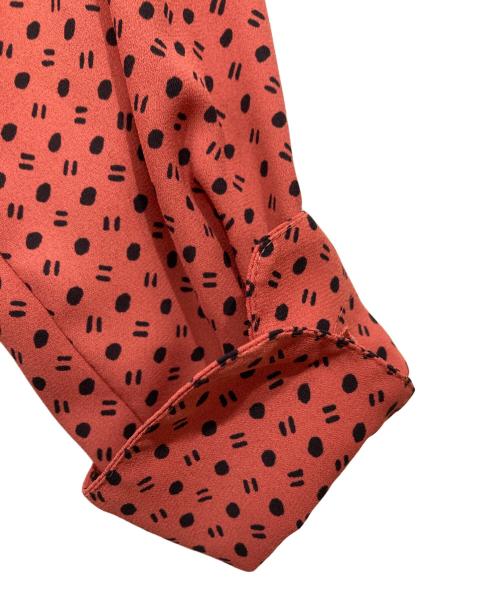 ANAYI（アナイ）ANAYI (アナイ) ボウタイネックシフォンドットブラウス レッド サイズ:36の古着・服飾アイテム