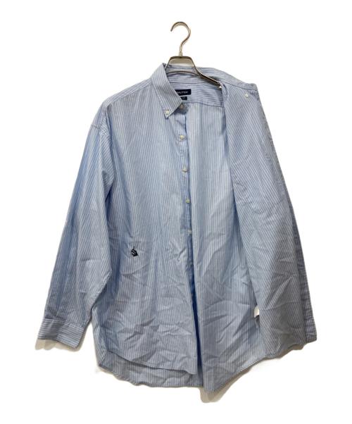 NAUTICA（ノーティカ）NAUTICA (ノーティカ) ストライプシャツ ブルー サイズ:XLの古着・服飾アイテム