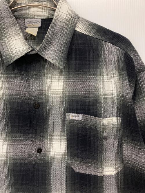 CalTop（キャルトップ）CalTop (キャルトップ) オンブレチェックシャツ グレー サイズ:Lの古着・服飾アイテム