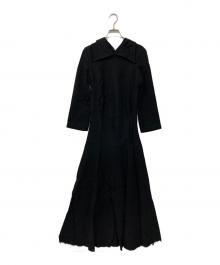 JUNYA WATANABE COMME des GARCONS（(ジュンヤワタナベ コムデギャルソン）の古着「カットオフウールワンピース」｜ブラック