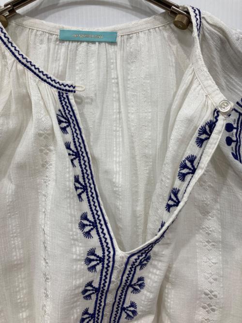ne quittez pas（ヌキテパ）ne quittez pas (ヌキテパ) コットンレーヨン 刺繍 エンブロイダリーブラウス ホワイト サイズ:Freeの古着・服飾アイテム