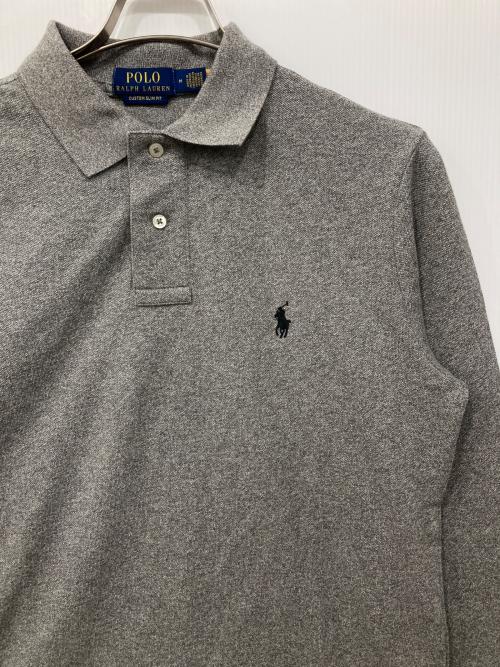 POLO RALPH LAUREN（ポロ・ラルフローレン）POLO RALPH LAUREN (ポロ・ラルフローレン) ロングスリーブポロシャツ グレー サイズ:Mの古着・服飾アイテム