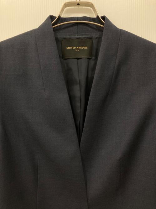 UNITED ARROWS（ユナイテッドアローズ）UNITED ARROWS (ユナイテッドアローズ) UPCB CERRUTI ノーラペルジャケット ネイビー サイズ:38の古着・服飾アイテム