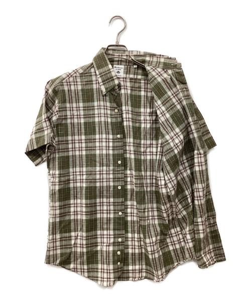 SOUTHWICK for SHIPS（サウスウィック フォー シップス）SOUTHWICK for SHIPS (サウスウィック フォー シップス) チェックシャツ グリーン×ホワイト サイズ:15の古着・服飾アイテム