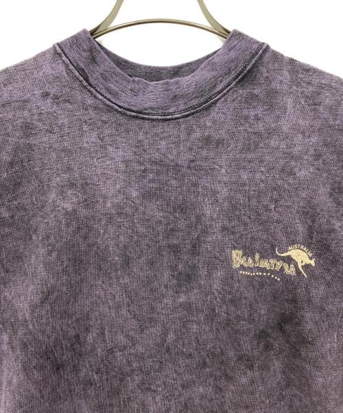 Bulurru（ブルル）Bulurru (ブルル) カンガループリントTシャツ パープル サイズ:Lの古着・服飾アイテム