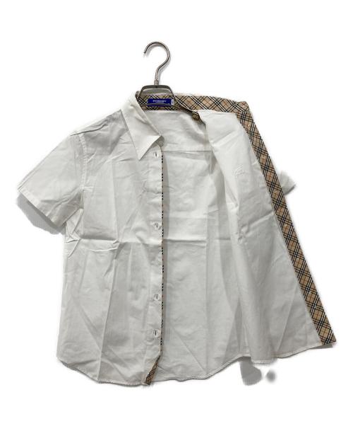 BURBERRY BLUE LABEL（バーバリー ブルー レーベル）BURBERRY BLUE LABEL (バーバリー ブルー レーベル) 半袖シャツ ホワイト サイズ:38の古着・服飾アイテム