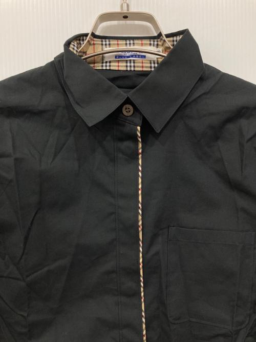 BURBERRY BLUE LABEL（バーバリー ブルー レーベル）BURBERRY BLUE LABEL (バーバリー ブルー レーベル) 長袖シャツ ブラック サイズ:38の古着・服飾アイテム