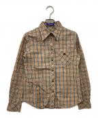 BURBERRY BLUE LABELバーバリー ブルー レーベル）の古着「ノバチェックシャツ」｜ベージュ