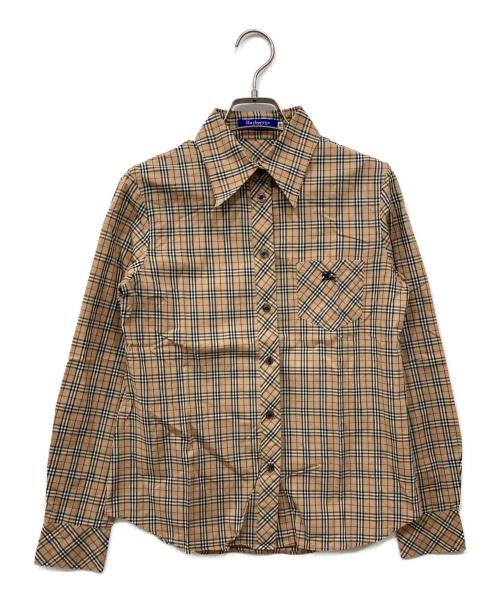 BURBERRY BLUE LABEL（バーバリー ブルー レーベル）BURBERRY BLUE LABEL (バーバリー ブルー レーベル) ノバチェックシャツ ベージュ サイズ:38の古着・服飾アイテム