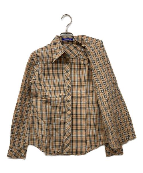 BURBERRY BLUE LABEL（バーバリー ブルー レーベル）BURBERRY BLUE LABEL (バーバリー ブルー レーベル) ノバチェックシャツ ベージュ サイズ:38の古着・服飾アイテム
