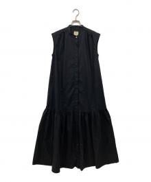 journal standard L'essage（ジャーナルスタンダード レサージュ）の古着「TCタイプライターノースリーブワンピース」｜ブラック
