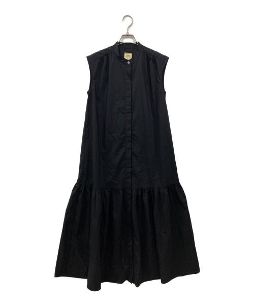 journal standard L'essage（ジャーナルスタンダード レサージュ）journal standard L'essage (ジャーナルスタンダード レサージュ) TCタイプライターノースリーブワンピース ブラック サイズ:Freeの古着・服飾アイテム