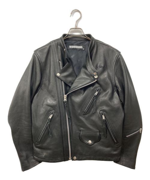 NEIGHBORHOOD（ネイバーフッド）NEIGHBORHOOD (ネイバーフッド) レザーライダースジャケット ブラック サイズ:Sの古着・服飾アイテム