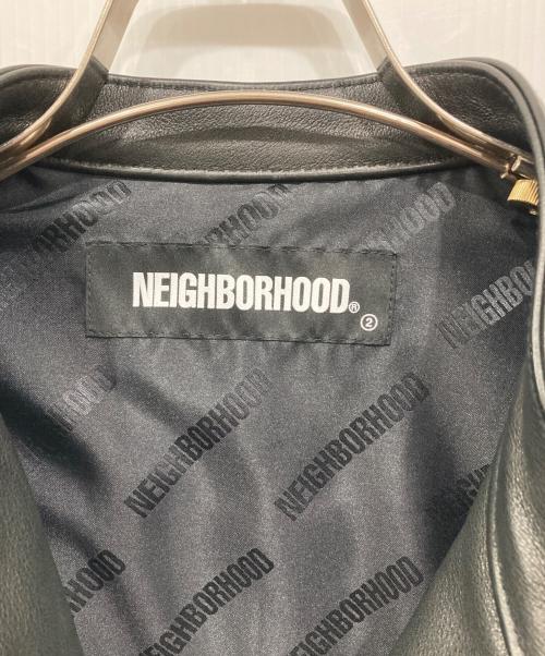 NEIGHBORHOOD（ネイバーフッド）NEIGHBORHOOD (ネイバーフッド) レザーライダースジャケット ブラック サイズ:Sの古着・服飾アイテム