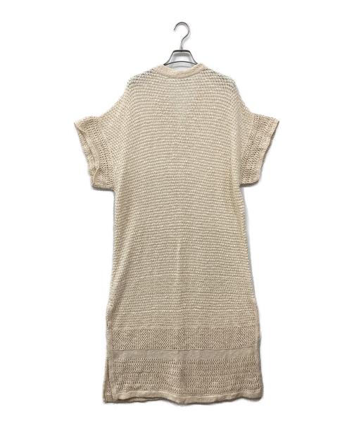 CLOTH&CROSS（クロスアンドクロス）CLOTH&CROSS (クロスアンドクロス) コットン透かし編みニットワンピース アイボリー サイズ:記載なしの古着・服飾アイテム