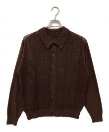 PULP×417 by EDIFICE（パルプ×417 バイ エディフィス）の古着「シアーブロックチェック ポロシャツ」｜ブラウン