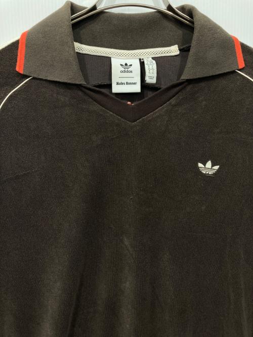 adidas（アディダス）adidas (アディダス) WALES BONNER (ウェールズボナー) タオルロングスリーブシャツ ブラウン サイズ:4XLの古着・服飾アイテム