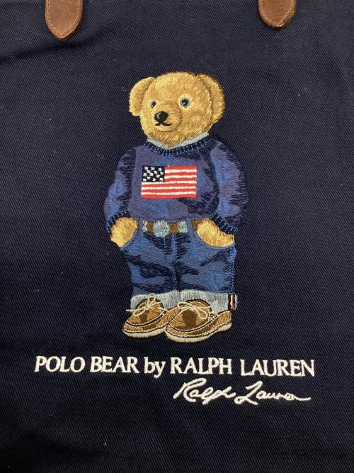 POLO RALPH LAUREN（ポロ・ラルフローレン）POLO RALPH LAUREN (ポロ・ラルフローレン) トートバッグ ネイビーの古着・服飾アイテム