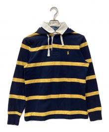 POLO RALPH LAUREN（ポロ・ラルフローレン）の古着「フーデッドラガーシャツ」｜ネイビー