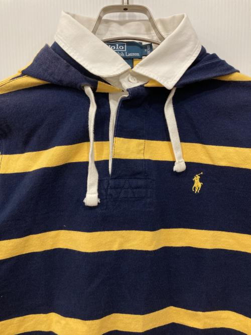 POLO RALPH LAUREN（ポロ・ラルフローレン）POLO RALPH LAUREN (ポロ・ラルフローレン) フーデッドラガーシャツ ネイビー サイズ:Mの古着・服飾アイテム