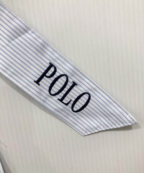 POLO（ポロ）POLO (ポロ) dazzlin (ダズリン) ヘムレイヤードシャツワンピース ホワイト×ブルー サイズ:Sの古着・服飾アイテム