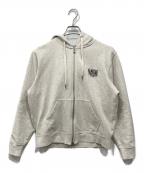 MARITHE+FRANCOIS GIRBAUDマリテフランソワジルボー）の古着「CLASSIC LOGO ZIP UP HOODIE」｜ライトグレー