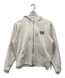 MARITHE+FRANCOIS GIRBAUD（マリテフランソワジルボー）の古着「CLASSIC LOGO ZIP UP HOODIE」｜ライトグレー