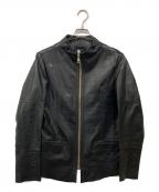PAUL SMITHポールスミス）の古着「シングルライダースジャケット」｜ブラック