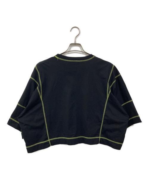Vivienne Westwood RED LABEL（ヴィヴィアンウエストウッドレッドレーベル）Vivienne Westwood RED LABEL (ヴィヴィアンウエストウッドレッドレーベル) オーブステッチ クロップカットソー ブラック サイズ:00の古着・服飾アイテム