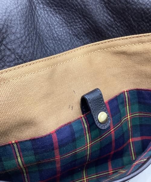 BRITISH GREEN（ブリティッシュグリーン）BRITISH GREEN (ブリティッシュグリーン) メッセンジャーバッグ ブラウン×ベージュの古着・服飾アイテム