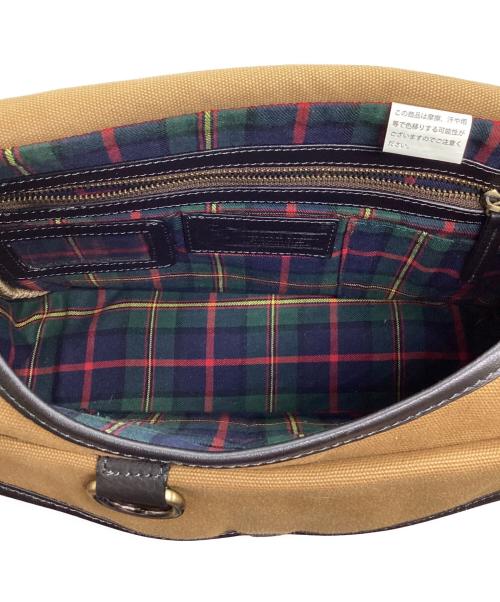 BRITISH GREEN（ブリティッシュグリーン）BRITISH GREEN (ブリティッシュグリーン) メッセンジャーバッグ ブラウン×ベージュの古着・服飾アイテム